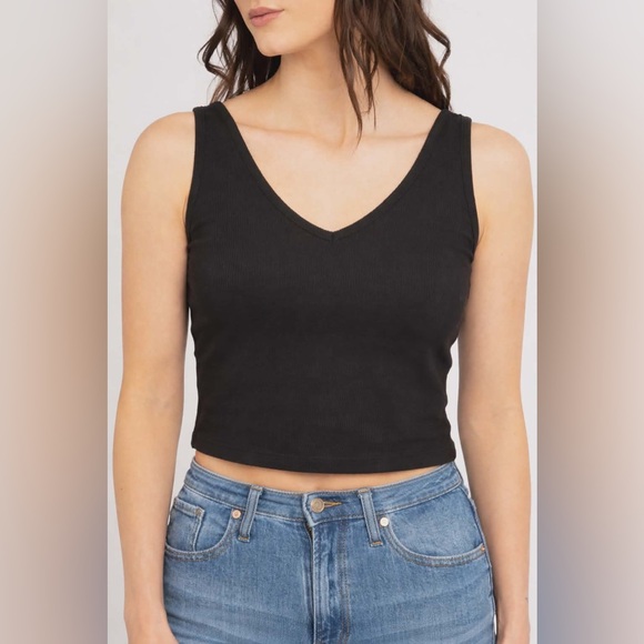 Jean work & Company Tops - Jean Work & Company Women’s Black V-Neck Tank Top